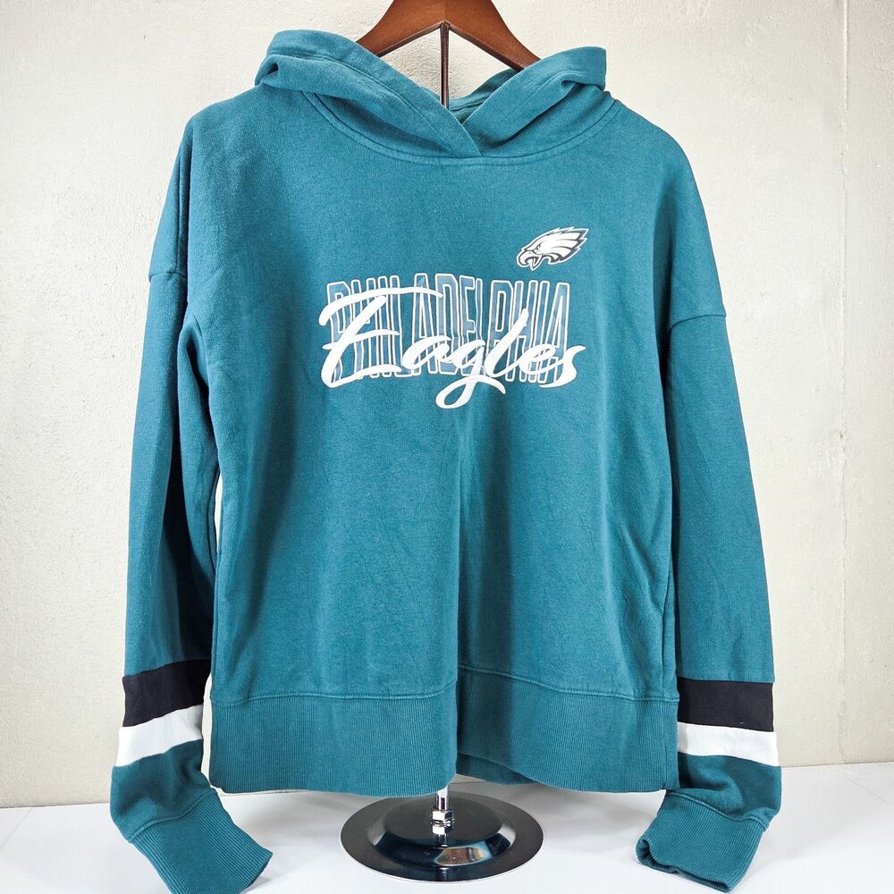 Philadelphia Eagles NFL Team Apparel Women’s Teal Pullover Hoodie Sz S